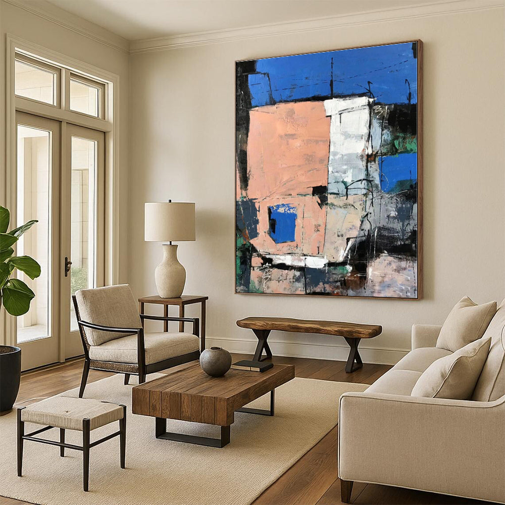 Colossal Custom Abstract Canvas for Pet Playpen Interior Wall