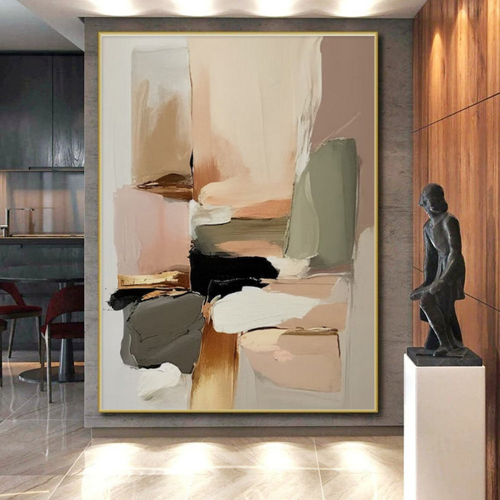 Extra-Huge Contemporary Abstract Painting for Modern Home Library Study Desk Wall