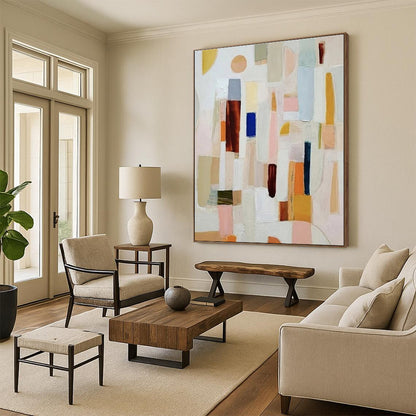 Colossal Tailored Hand-Painted Abstract Wall Art for Art Studios LargeART0659