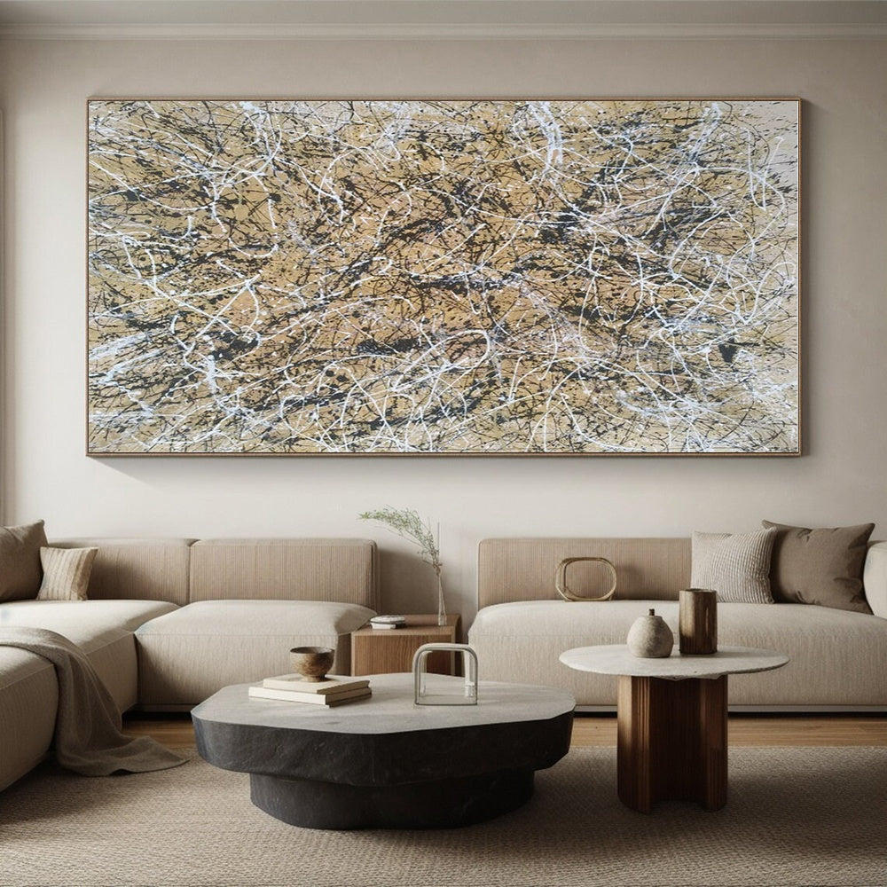 Huge Contemporary Abstract Canvas for High-End Residential Foyer Entrances