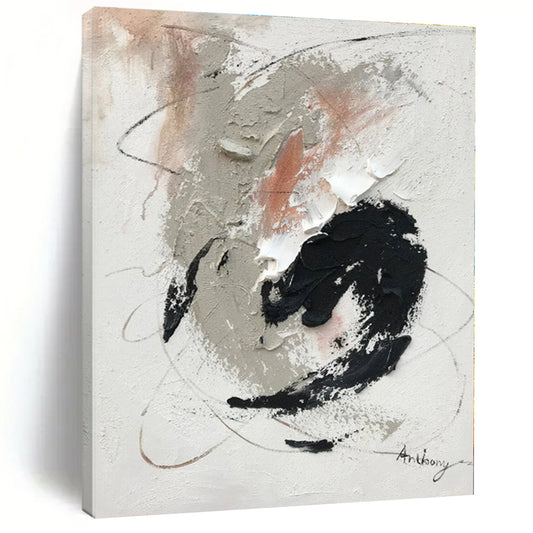 Made-to-Order Large Hand-Painted Abstract Canvas for Greenhouse Planting Area Wall