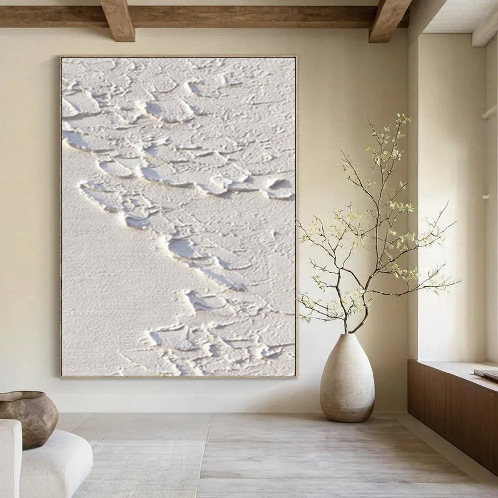 Oversized Hand-Painted Modern Abstract Painting for Office Storage Areas