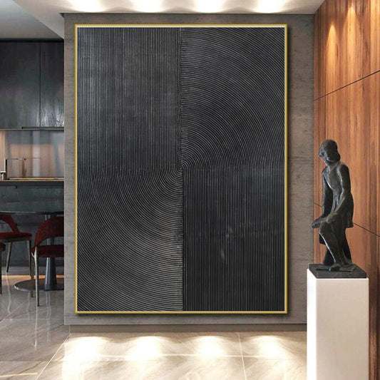 Perfectly-Sized Large Abstract Mural for Restaurant Open Kitchens