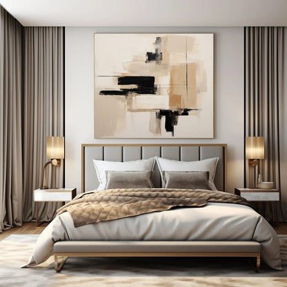 Large-Scale Hand-Painted Contemporary Abstract Mural for Office IT Help Desks