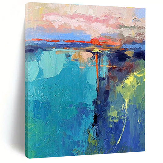 Vast Custom Abstract Art for Home Wine Cellar Tasting Counter Wall