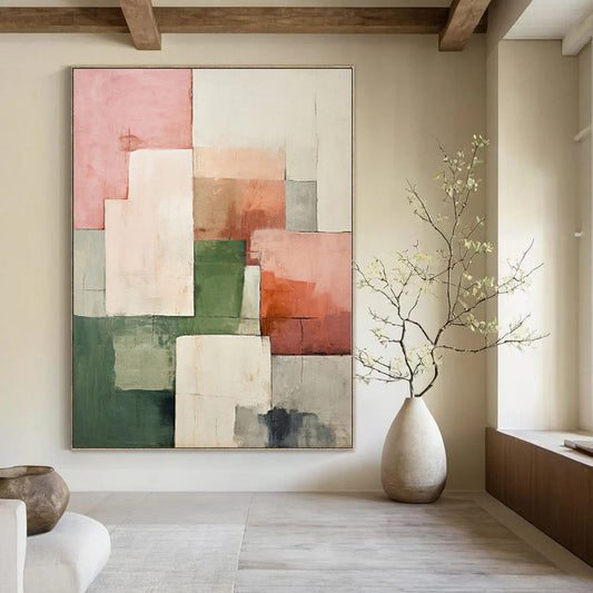 Immense Abstract Canvas for Fireplace Mantels - Made to Order Resin on Canvas