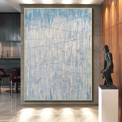 Huge Hand-Painted Abstract Canvas for Attic Storage and Display Wall