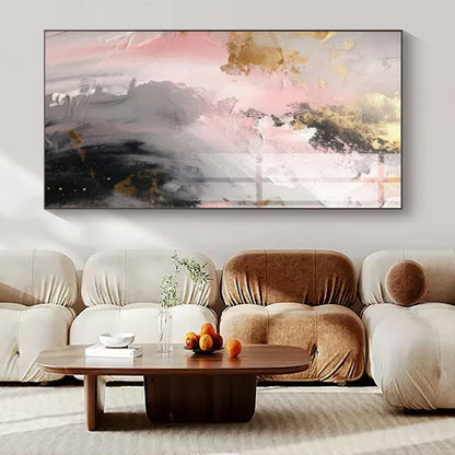 Minimalist Zen Hand-Painted Abstract Art for Serene Bedrooms