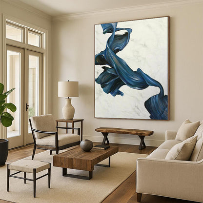 Grand Made-to-Order Abstract Wall Art for Reading Nook Bay Window Surrounds