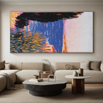 Extra-Gigantic Contemporary Abstract Mural for Gym Group Exercise Areas