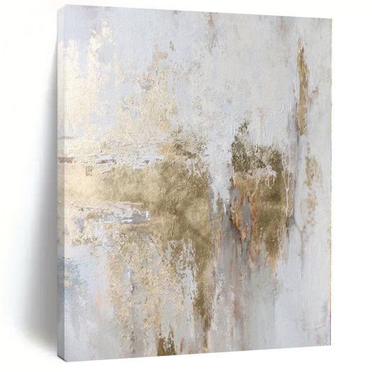 Monumental Custom Abstract Painting for Home Library Bookshelf Walls