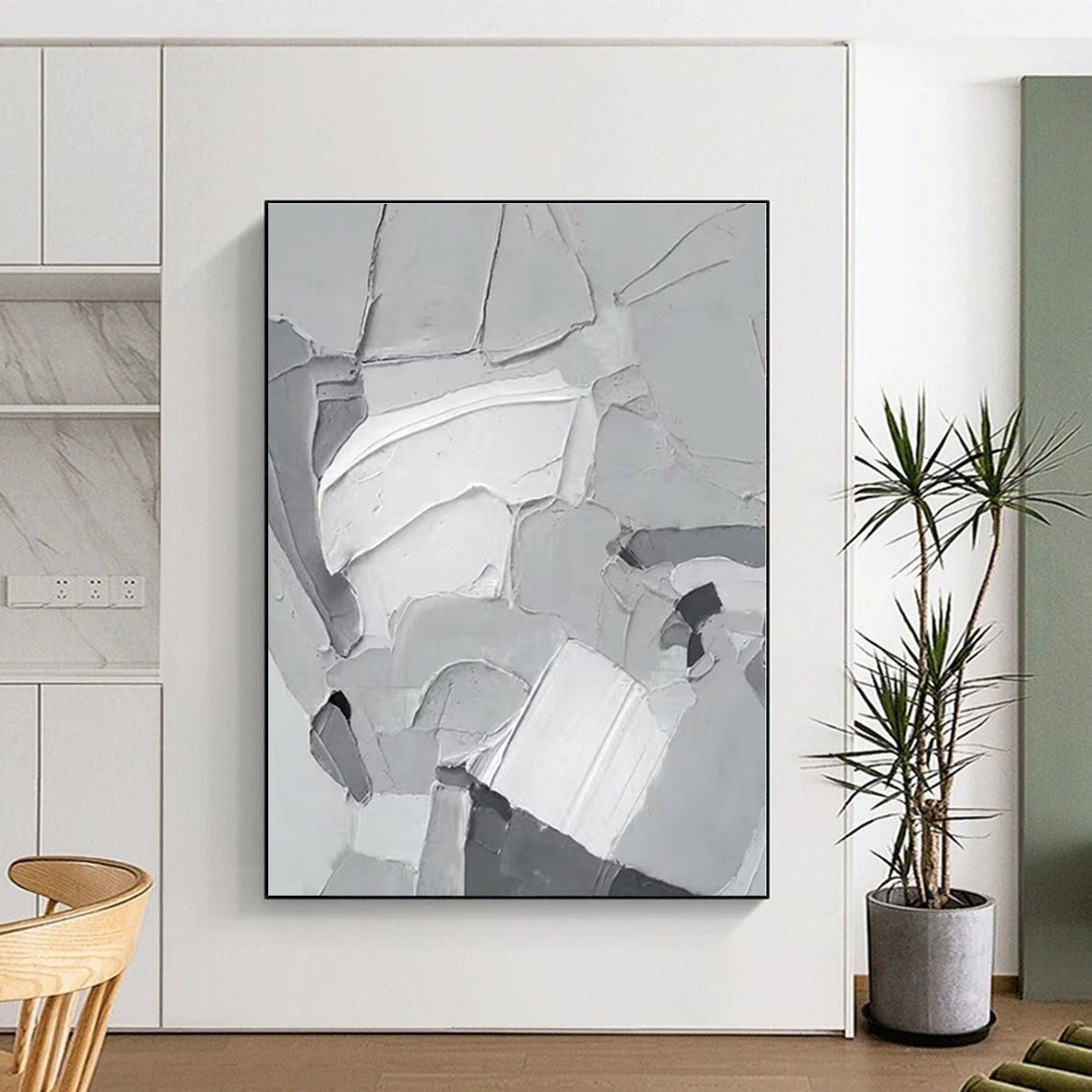 Oversized Handcrafted Abstract Art for Home Gym Mirror Wall