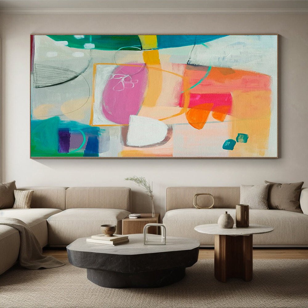Giant Made-to-Order Abstract Painting for Office Lobbies