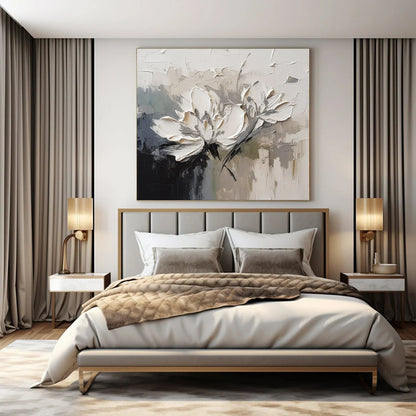 Custom Hand-Painted Abstract Mural for Living Room and Entryway