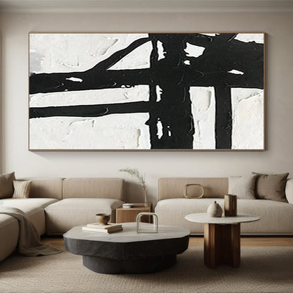 Giant Hand-Painted Abstract Art for Basement Home Theater Feature Walls