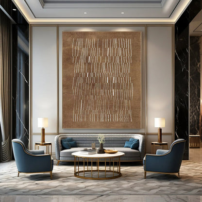 Super-Sized Hand-Painted Modern Abstract Wall Decor for Family Home Teen Hangouts