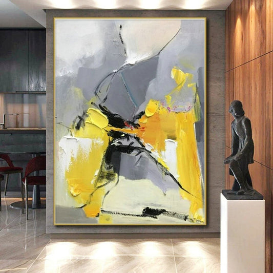Colossal Hand-Crafted Abstract Canvas for Pet Grooming Area Wall LargeART0618