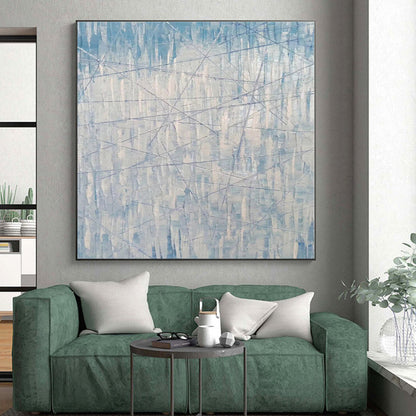 Huge Hand-Painted Abstract Canvas for Attic Storage and Display Wall
