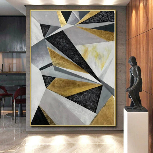 Immense Hand-Painted Abstract Wall Art for Home Craft Room Worktable and Supply Storage Walls