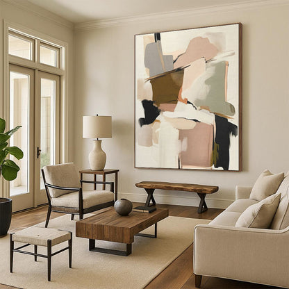 Large Custom Contemporary Abstract Wall Art for Laundry Room Aesthetic Upgrade