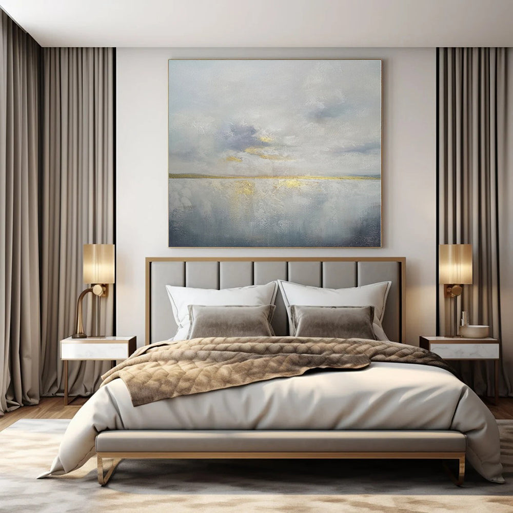 Large-Scale Custom Hand-Painted Abstract Art for Hallway & Entryway