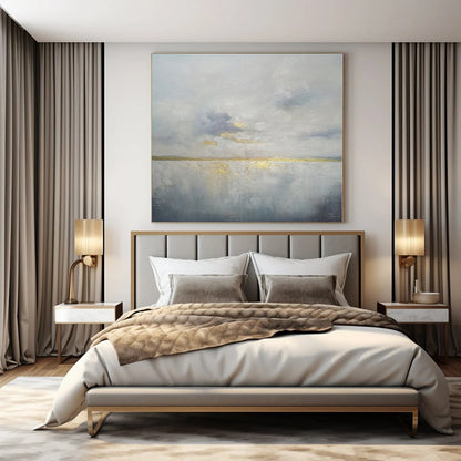 Large-Scale Custom Hand-Painted Abstract Art for Hallway & Entryway