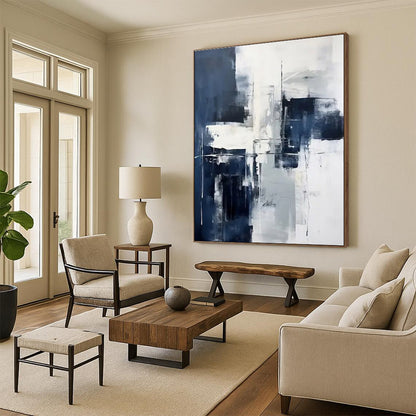 Large-Scale Modern Abstract Wall Art for Home Wine Cellar Elegant and Sophisticated Vibe