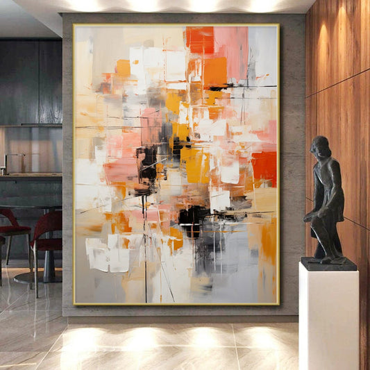 Giant Abstract Art for Yurt Meditation Spaces - Made to Order Mixed Media on Linen
