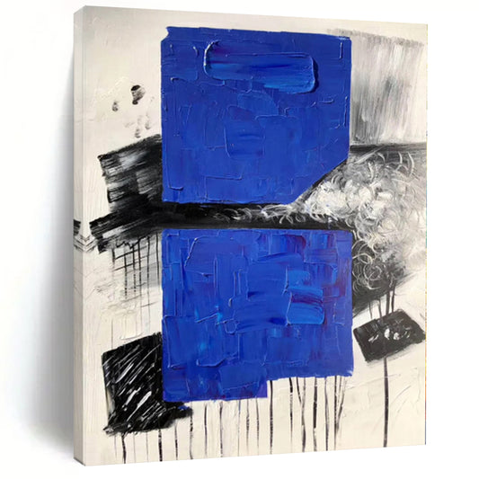Oversized Custom Abstract Painting for Home Wine Cellar Barrel Racking and Tasting Areas