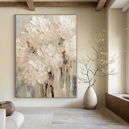 Oversized Custom Hand-Painted Abstract Painting for Office and Bar
