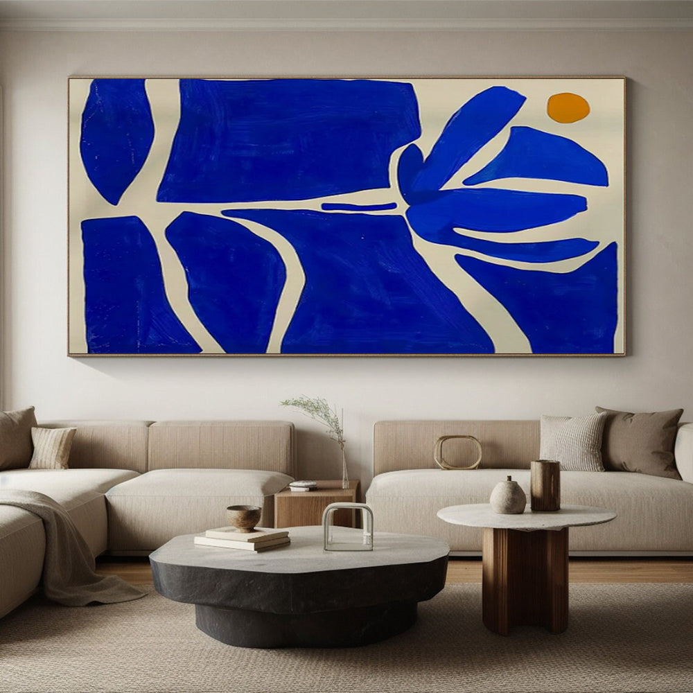 xtra-Large Contemporary Abstract Painting Ideal for Hotel Lobbies