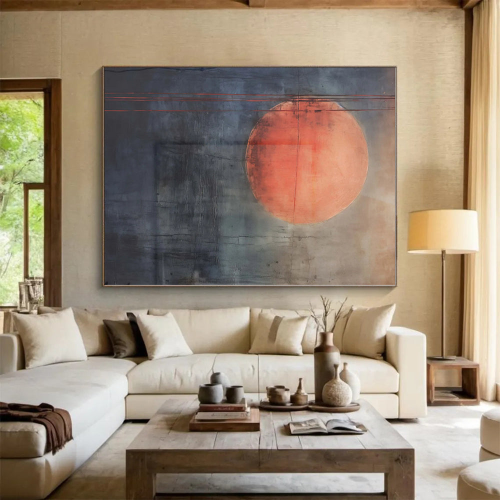 XXL Custom Abstract Canvas for Family Room Gallery Wall Display