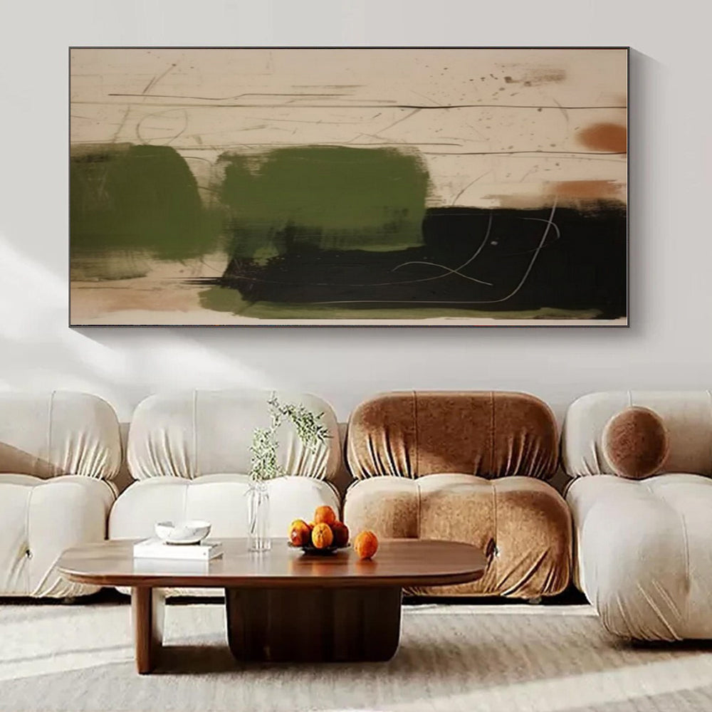 Large-Scale Hand-Painted Custom Abstract Canvas for Office Conference Rooms
