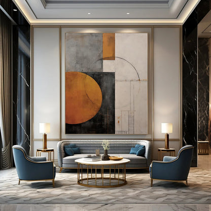 Celestial Symphony Hand-Painted Mural for Dining Room Skylight Areas