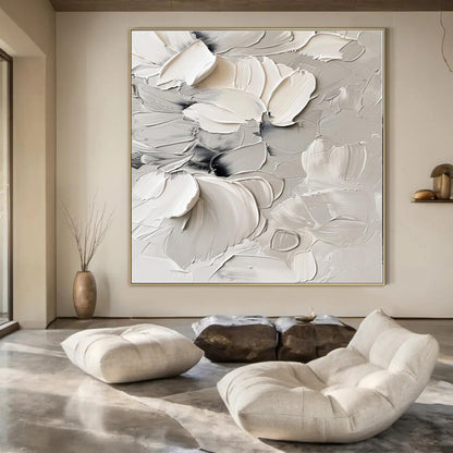Extra-Huge Hand-Painted Modern Abstract Artwork for Office Virtual Meeting Rooms