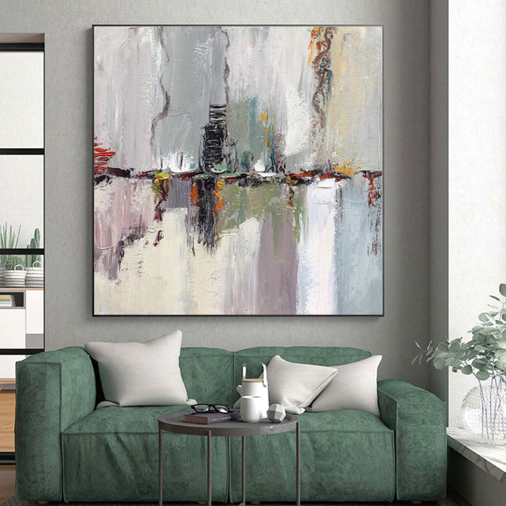 Mammoth Custom-Made Abstract Canvas for Nursery Crib Canopy Wall