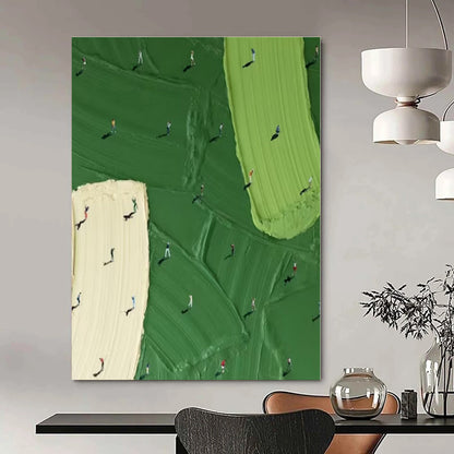 Large-Scale Hand-Painted Abstract Canvas for Dining Room and Hotel Wine Cellars