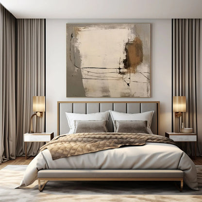 Custom Hand-Painted Abstract Wall Decor for Office Pantry Areas