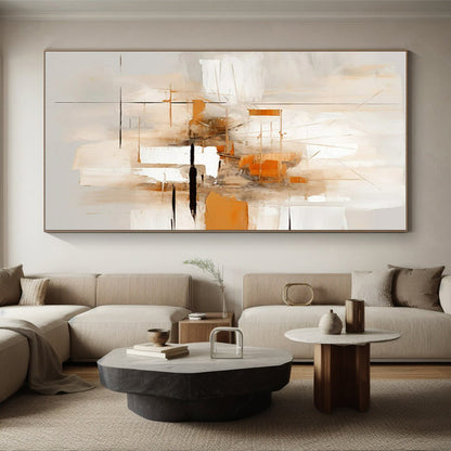Extra-Huge Contemporary Abstract Painting for Hallway Visual Flow Enhancement