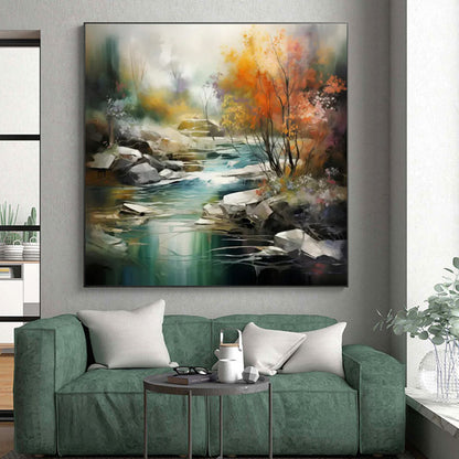 Large-Scale Modern Abstract Wall Art for Guest Room Welcoming and Inviting Look