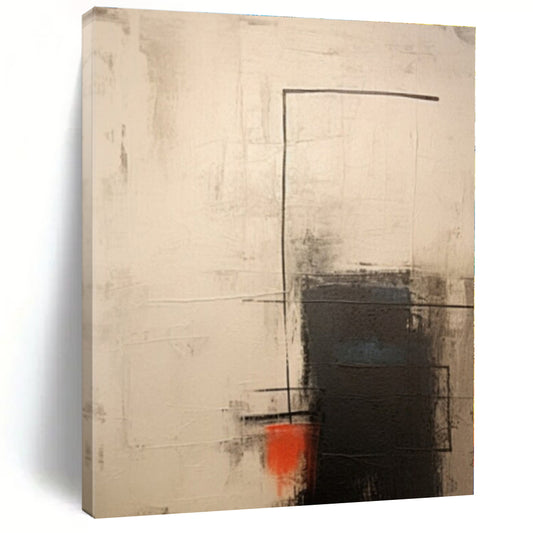Oversized Hand-Painted Modern Abstract Mural for Office Print Rooms