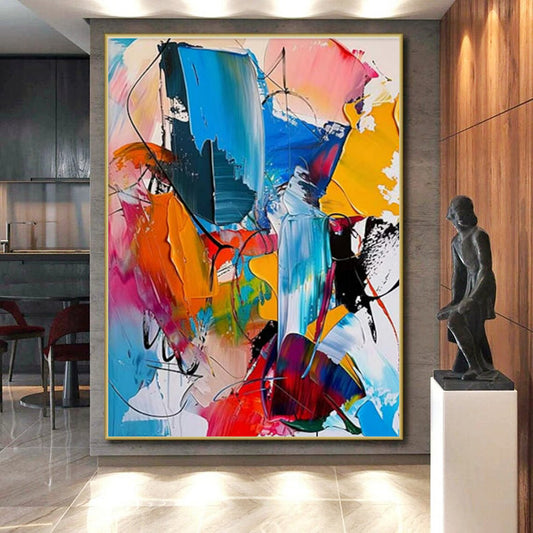 Huge Abstract Painting for Home Craft Room Creative Catalyst LargeART0689