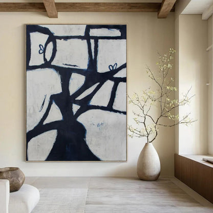 Custom Hand-Painted Abstract Canvas for Bar & Hotel Event Spaces