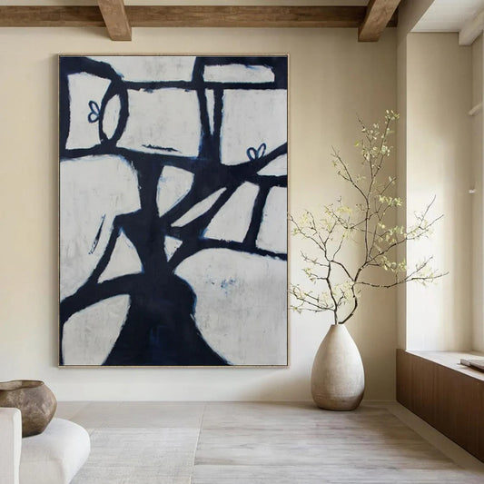 Custom Hand-Painted Abstract Canvas for Bar & Hotel Event Spaces