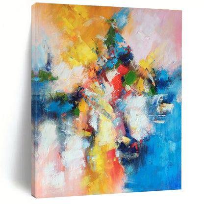 Hand-Painted Personalized Abstract Mural for Office & Hotel Conference Rooms