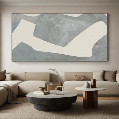Massive Custom Abstract Painting for Home Library Reading Nook Wall