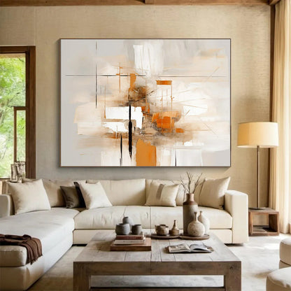 Extra-Huge Contemporary Abstract Painting for Hallway Visual Flow Enhancement