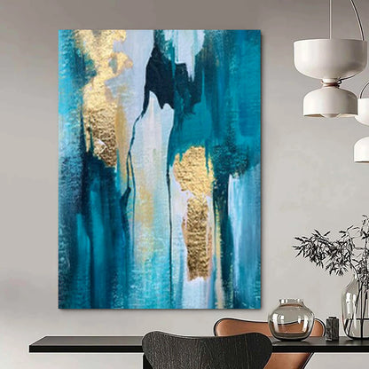 Oversized Hand-Painted Modern Abstract Painting for Elegant Home Bedrooms
