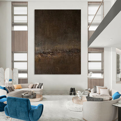 Giga - Sized Hand - Painted Textured Custom Abstract Gem for Dining Room and Bar DTP057