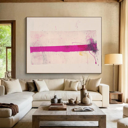 “Pink And Magenta Streak” - Pink, Magenta, Subtle Abstract Painting On Canvas HB0692